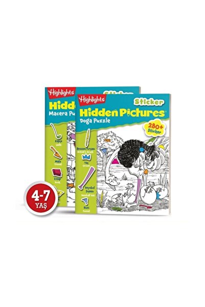 Dikkat Atölyesi Yayınları Highlights Dikkat Güçlendirme Sticker Hidden Pictur...