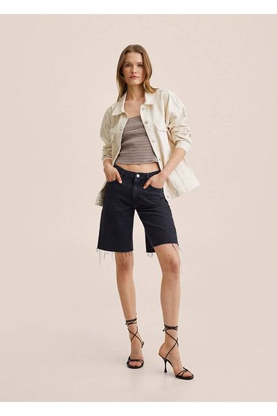 MANGO Woman Wide Cut Jeans Jacket