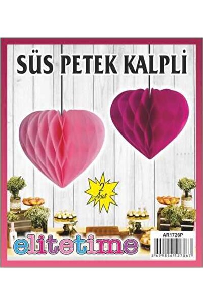 Acar Süs Süs Ponpon Kalpli Pembe 2'li Set 1 Paket