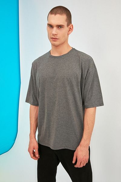 Trendyol Collection T-Shirt - Gray - Oversize
