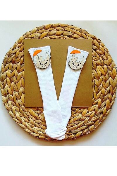 Panowill Design جوارب للركبة مزخرفة من اللباد بامبام للأطفال الأولاد جوارب لل...