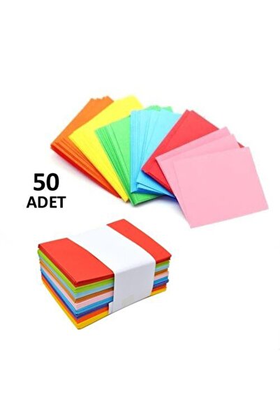 Hobialem 50 Adet, Renkli Zarf, 7x9 Cm, Renkli Mini Zarflar Karışık Renklerde,...