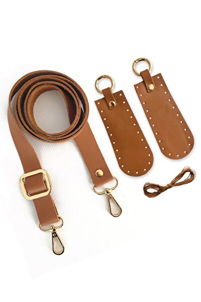 alfa tasarım atölyesi Mâner pentru geantă din piele naturală auriu (120 cm) P...