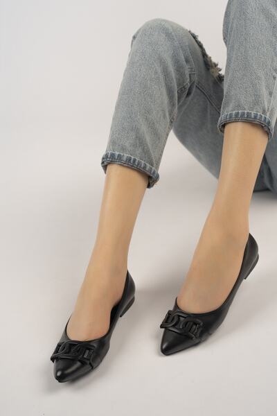 StWenn Balerini de damă Talpă ortopedică confortabilă din piele