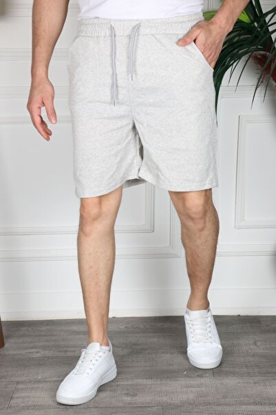 ŞENOL ÇARŞI Erkek Gri Dar Kesim Penye Şort
