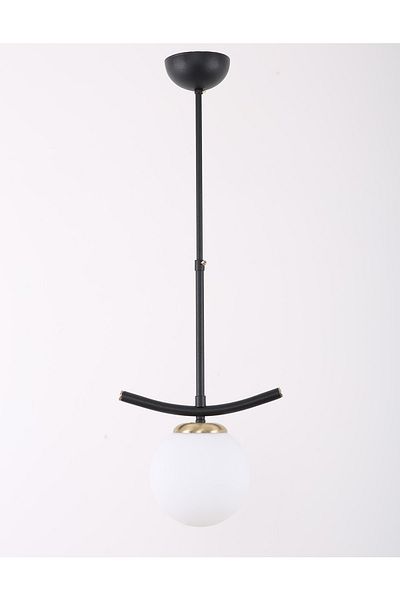 MŞ Aydınlatma Okka Black Antique White Glass Chandelier