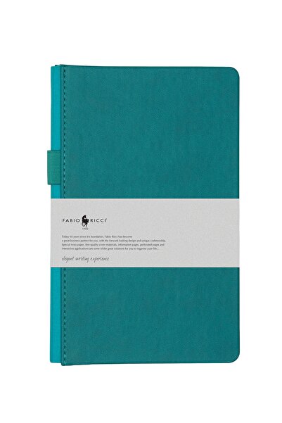 Fabio Ricci Goran Virando 13x21 Cm Turkuaz Çizgili Defter