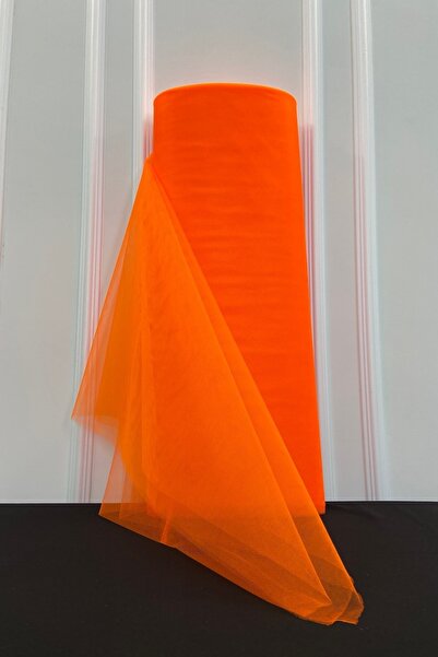 ZEYMERADE Fosforlu Neon Turuncu Süsleme Tülü, Bohça Çeyiz Gelin Damat Nişan N...