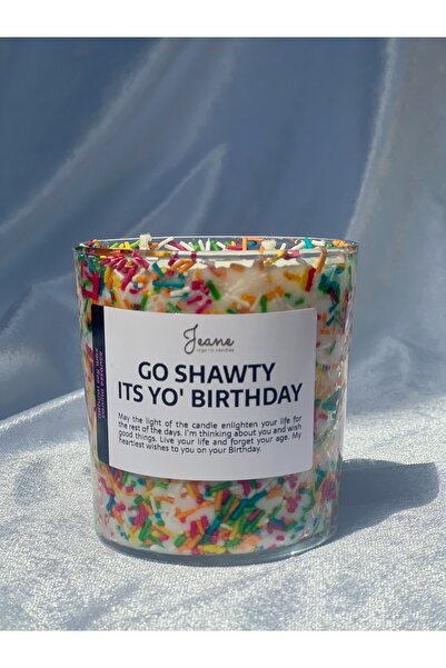 jeane home decor Doğum Günü Büyük Boy Mum Hediyelik Vanilya Kokulu Aromaterapi