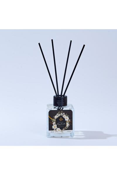 MİSKHANE Beyaz Çiçekler Oda Kokusu Bambu Çubuklu