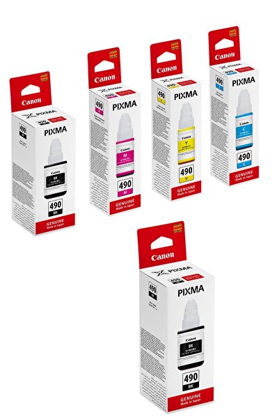 Canon Gı490 Pıxma Kartuş Dolum Mürekkebi Takımı +1 Siyah Mürekkep Hediyeli Cn...