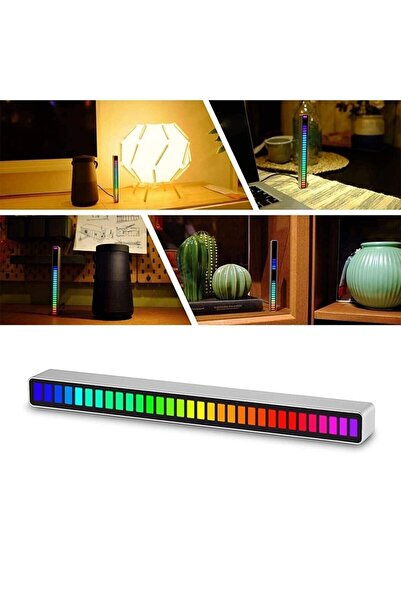 Asfal Rgb Müzik Ses Ritim Işığı Araba Ev Disko Ses Led Ritim Şerit Işığı Rgb Ses