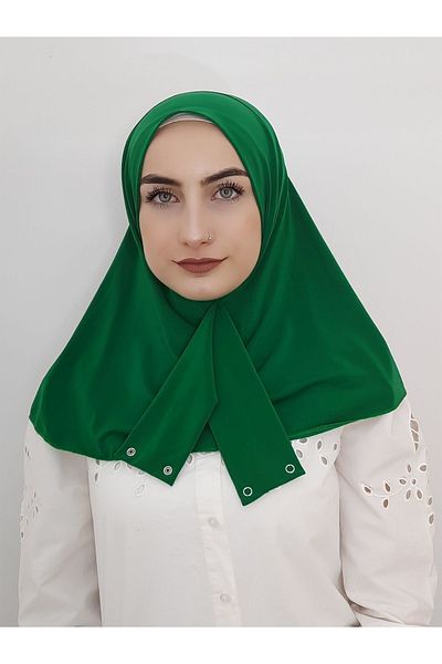 R&S modibone Snap Fastener Ready Scarf Shawl Hijap Πράσινο Χρώμα