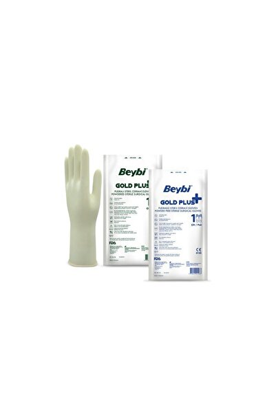 Beybi Gold Steril Pudralı Eldiven No:7.5 (10 ÇİFT)