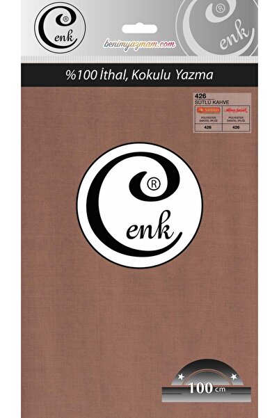 Cenk Düz Renk Poşetli Yazma 90 cm Sütlü Kahve 426
