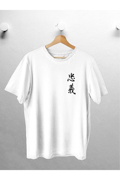 CANDEL Oversize Tshirt White Japanese Writing