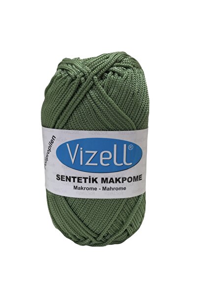 Vizell Polyester Makrome Ipi Supla Ipi Çanta Ipi Bileklik Ipi Polyester Makrome Ip 3no 1.5 Mm Elma Yeşil