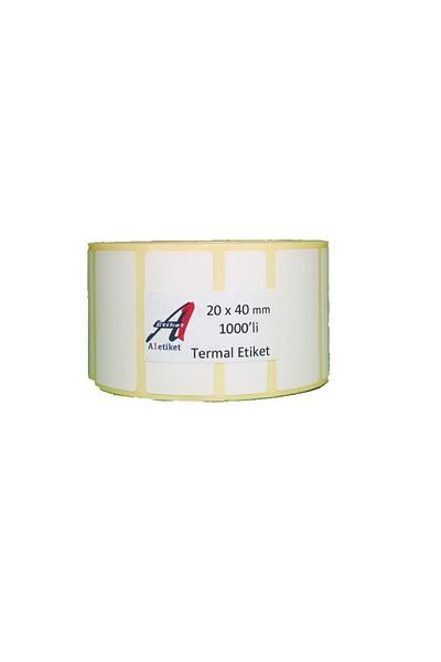 A1 Etiket 20 X 40 mm Θερμική ετικέτα γραμμικού κώδικα 1000 (μονά)