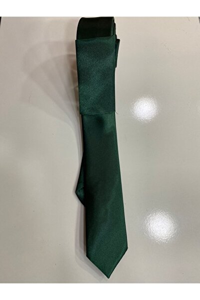 BENESSE Σατέν πράσινη γραβάτα