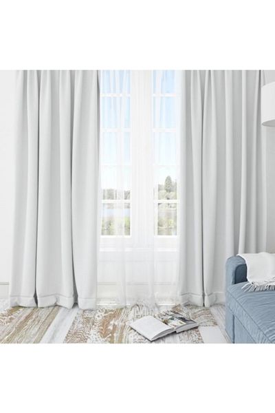 Demirhan Perde Buldan Work Plain Linen Sunshade Curtain