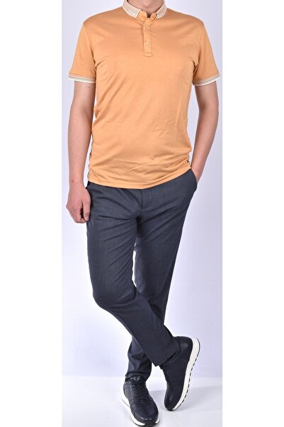 Raymons 1130 طوق زر عادي تي شيرت برتقالي