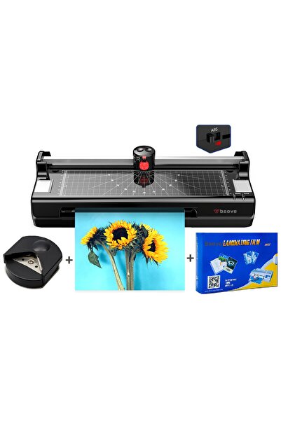 baove Ocw380 A3 Laminasyon Makinesi Ve Kağıt Kesme Makinesi + 10 Pvc Film