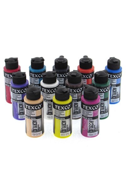 Rich Texco Akrilik Boya Set Karışık Renk 110ml X 12 Temel Renk 2022-5