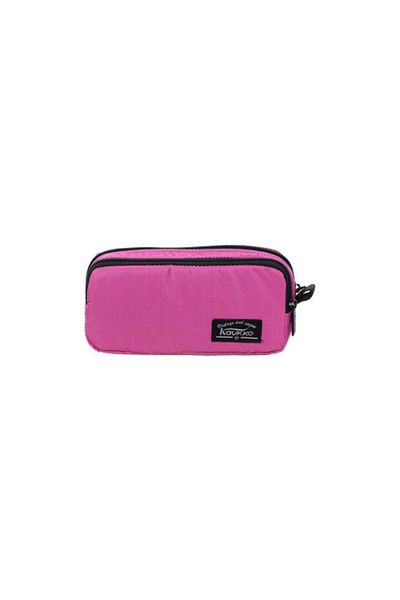 KAUKKO Basic Τσάντα Μολυβιού Διπλής Θήκης Φούξια 10x22x5cm K2259