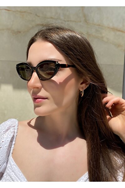 REDBERRY Eyewear Kırçıllı Kahve Cat Eye Güneş Gözlüğü Rb-5512 C2