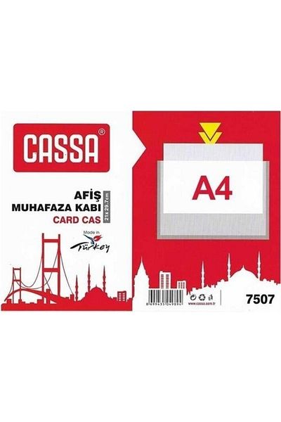 Cassa Sign Bag (Plakat Enclosure Container A4) 210x297mm Transparent 7507 (Pack of 10)