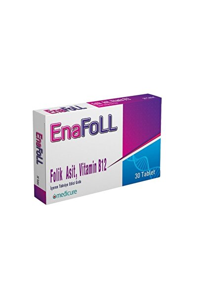 EnaFoLL L-methylfolate Folik Asit Içeren Takviye Edici Gıda 30 Tablet