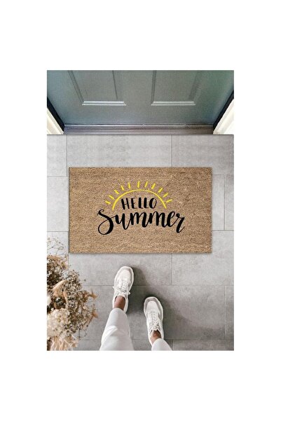 Silkcoat Home Μαύρο Πατάκι Πόρτας Hello Summer Pattern K-3272