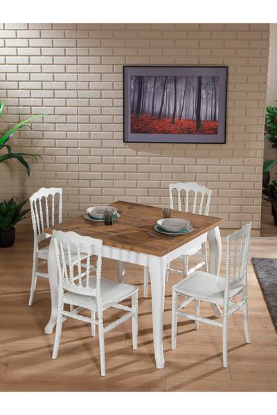 MOBETTO Home Sirius / Miray Mutfak Masa Takımı - Beyaz