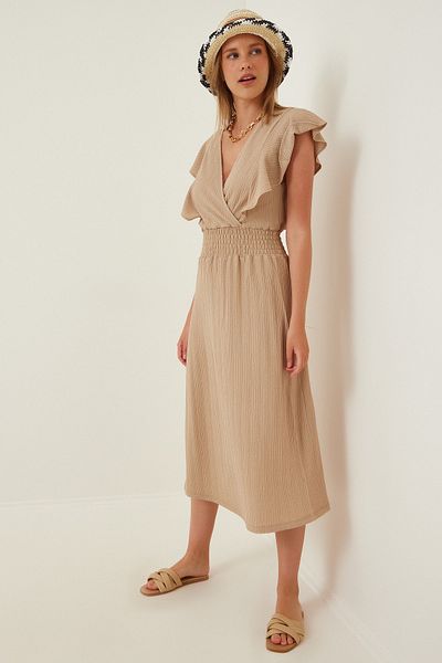 Happiness İstanbul Kleid - Beige - A-Linie