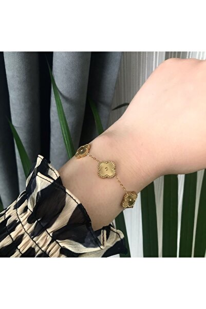 Shining Accessory سوار ذهبي من الفولاذ