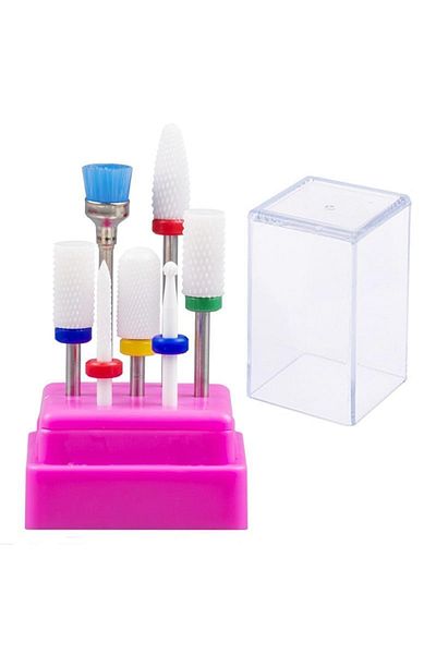 SONREYON Ceramic Rasp Replacement Tips for Electric Manicure Machine (7 Pieces)