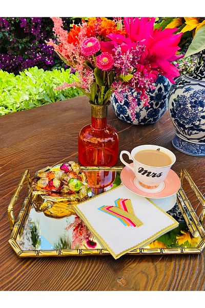 ge living Rainbow Y Letter Cocktail Napkin (1 Piece)