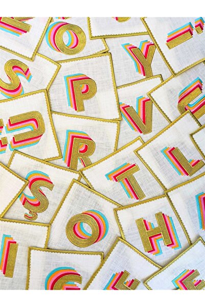 ge living Rainbow I Letter Cocktail Napkin (1 Piece)