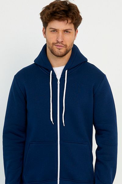 AMAZING CRASH Βασικό φούτερ Indigo Unisex με κουκούλα με τρία κλωστές
