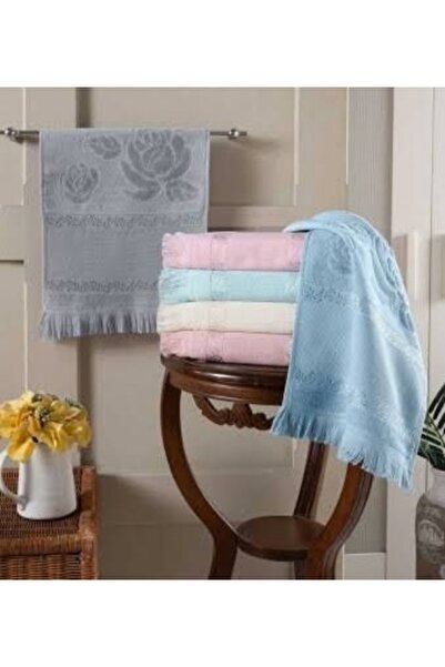 Fiesta Dlf_ 1 Adet 50x90 Soft Etamın Jakarlı Sacaklı Asorti El Yüz Havlusu Ka...