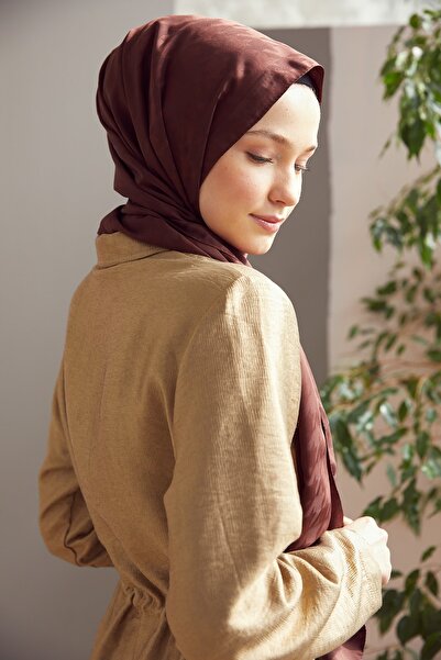 VALORSCARF Acı Kahve Kazayağı Desen Şal