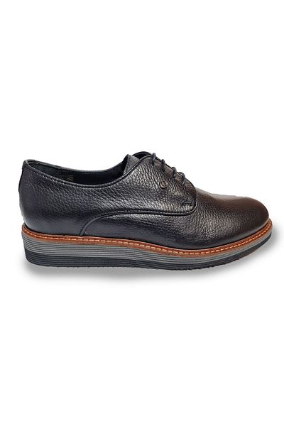 MARCOMEN Genuine Leather Men's Black Casual Shoes