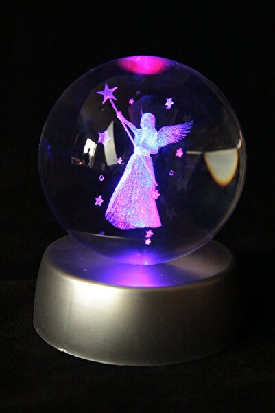 moryconcept Cam Küre Kadın Asalı Yıldız Model Işıklı Standlı Hediye