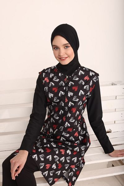 TESMAY New Season 2022 - 3-Piece Full Covered Hijab Swimsuit Swimsuit with Zipper and Uv Protection