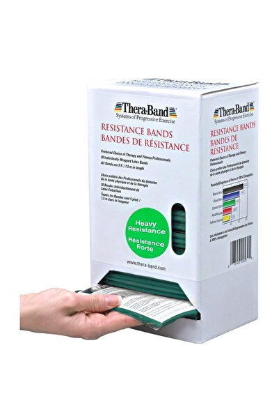 THERABAND Thera-band Bandă de exerciții Pilates verde, din cauciuc, 1,5 m, am...