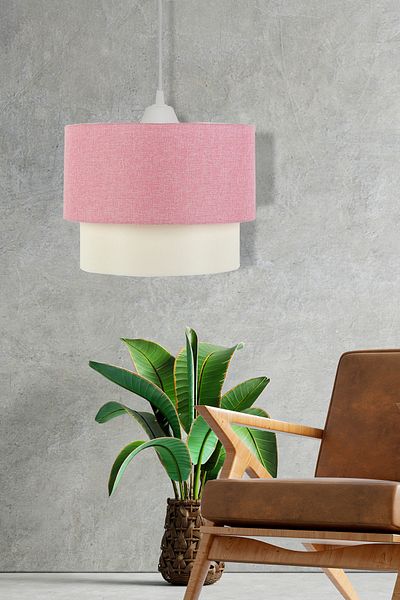 EvLight Deko Pasta 25 Piece Pink White Pendant Lamp Chandelier