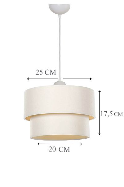 EvLight Deco Pasta 25 Pieces Cream Pendant Lamp Chandelier