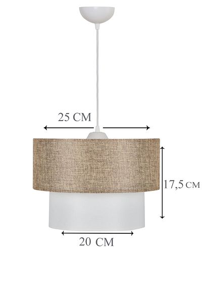 EvLight Deko Pasta 25' Brown White Pendant Lamp Chandelier