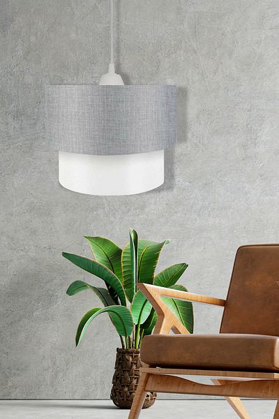 EvLight Deko Pasta 25 Piece Gray White Pendant Lamp Chandelier
