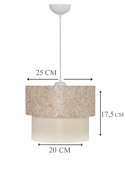 EvLight Deko Pasta 25 Piece White Pendant Lamp Chandelier with Gold String